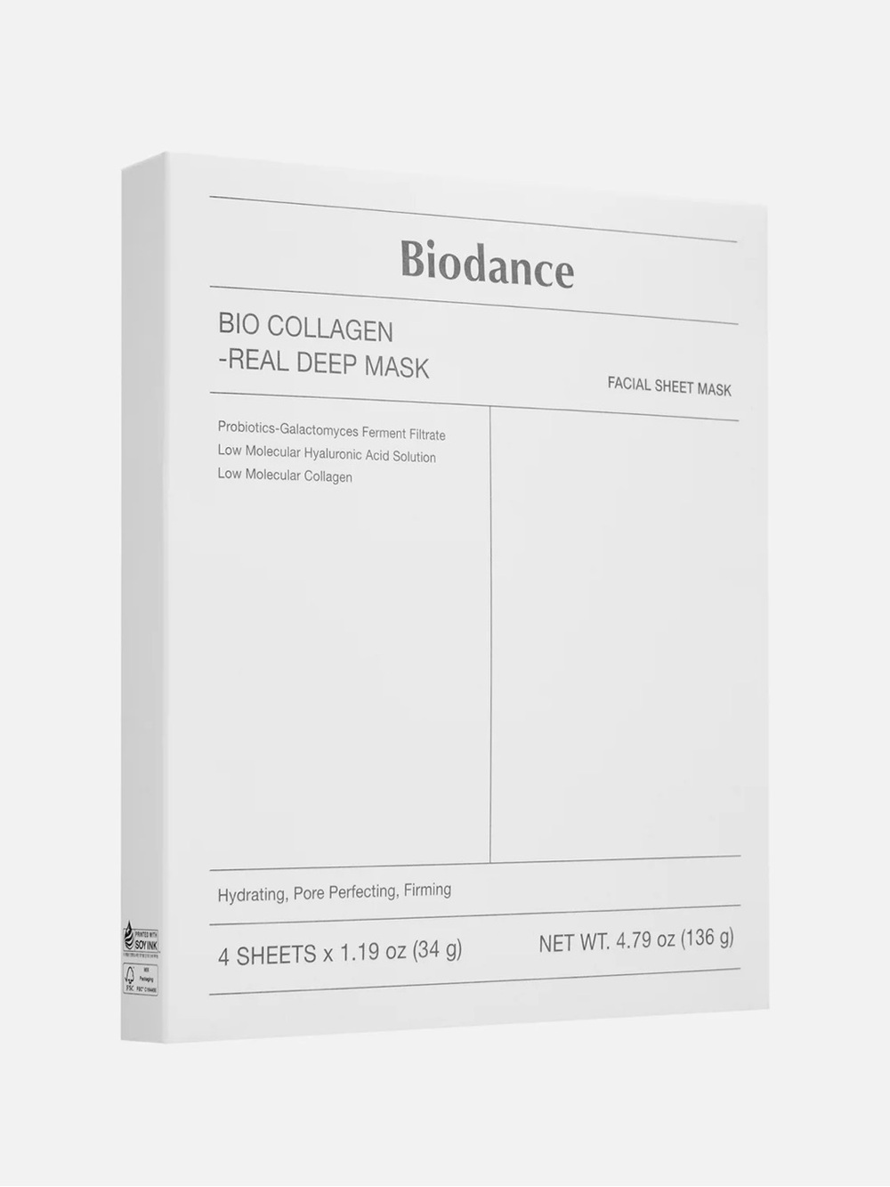Biodance BIO-COLLAGEN REAL DEEP MASK 4 pack brand new